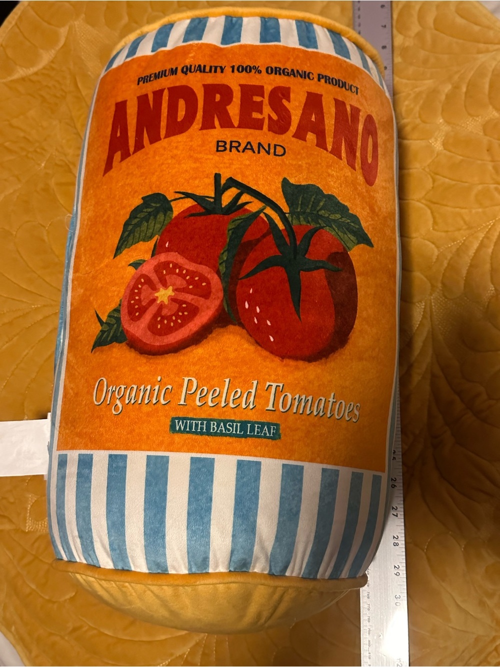 Andresano Organic Peeled Tomatoes Decorative Pillow - Tomato Print